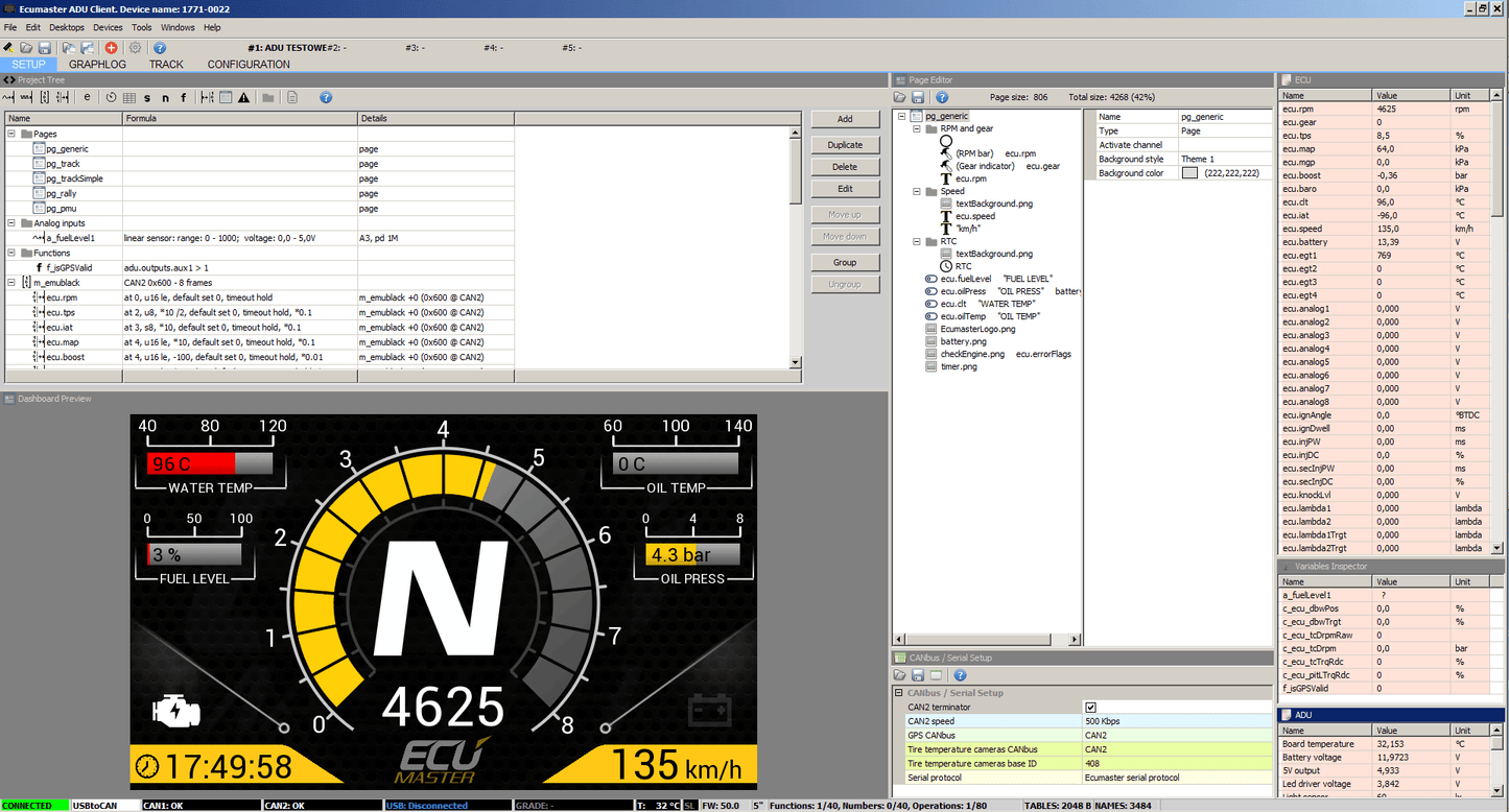 Ecumaster ADU 5 + ADU 7 Display