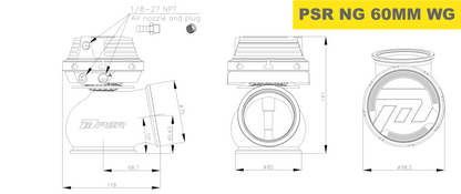 Pulsar New Gen Wastegate 60mm V-Band